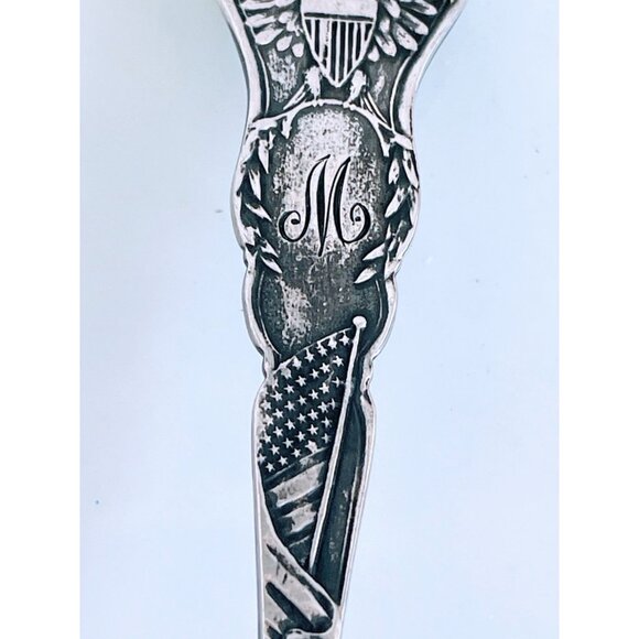 Antique Sterling silver Oakland California Souvenir Spoon Ornate Tree - Picture 9 of 13